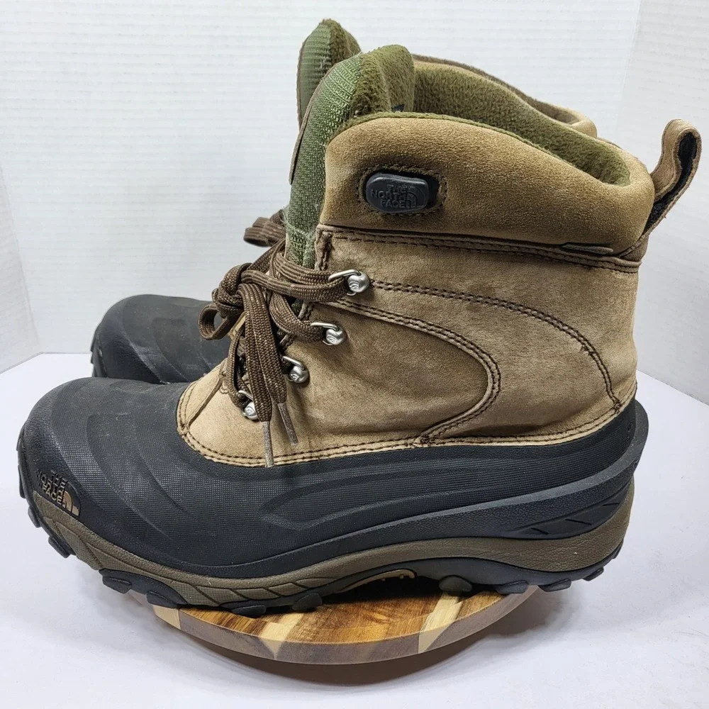 The North Face Chilkat II Men Winter Boots Sz 12 Waterproof 200g Insulated Brown